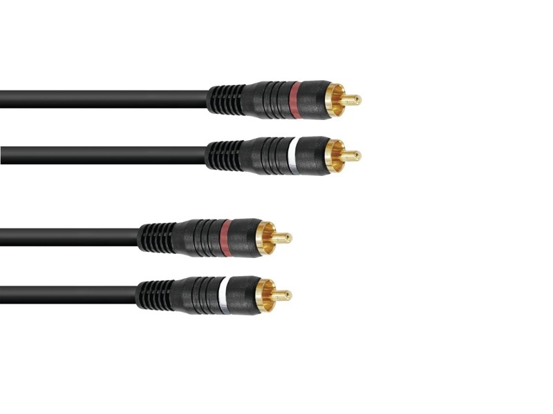 Kabel CC-15, propojovac kabel 2x 2 RCA zstrka HighEnd, 1,5m