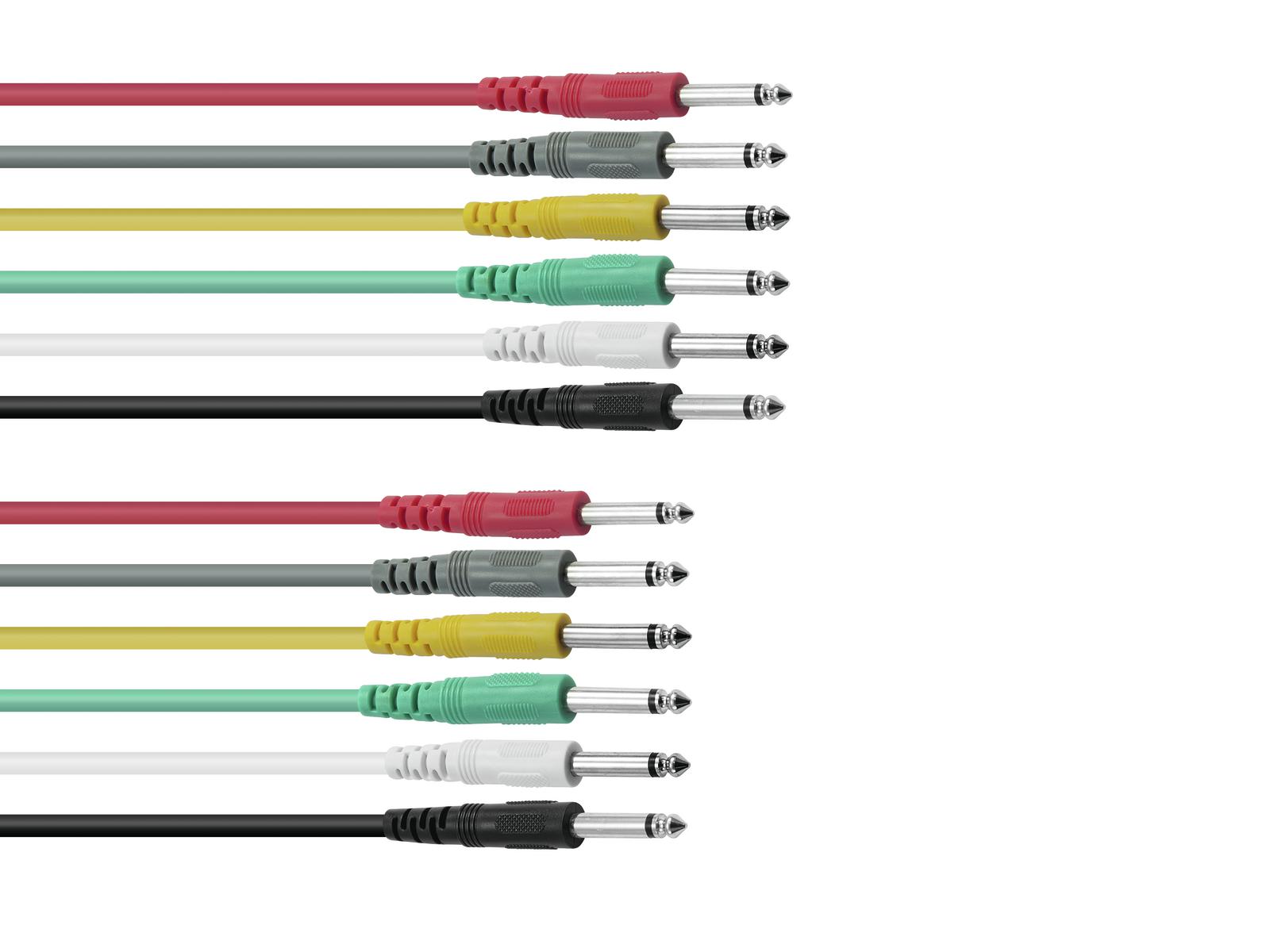 Patchcord kabel Jack 6,3 mono 6ks, 90cm